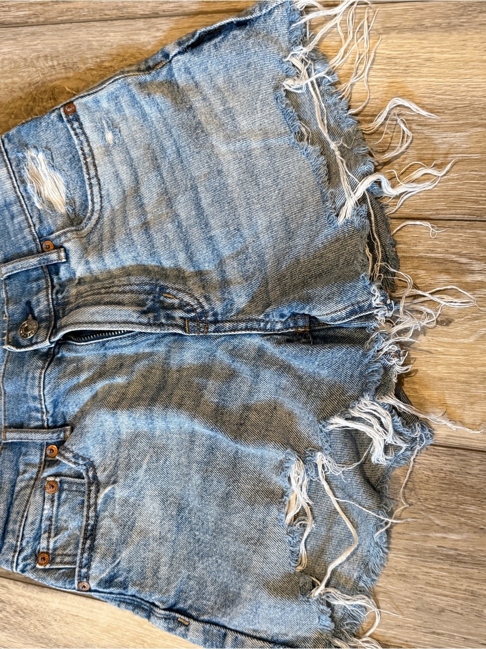 American Eagle Outfitters Light Blue Rigid Denim Shorts